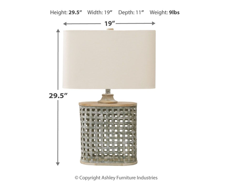 Deondra - Gray - Metal Table Lamp Capital Discount Furniture Home Furniture, Furniture Store