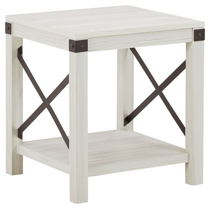 Bayflynn - Whitewash - Square End Table Capital Discount Furniture Home Furniture, Furniture Store