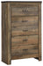 Trinell - Brown - Five Drawer Chest Capital Discount Furniture Home Furniture, Furniture Store