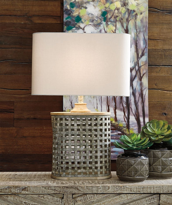 Deondra - Gray - Metal Table Lamp Capital Discount Furniture Home Furniture, Furniture Store