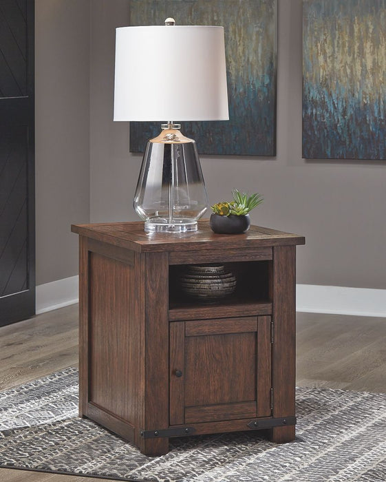 Budmore - Brown Dark - Rectangular End Table Capital Discount Furniture Home Furniture, Furniture Store