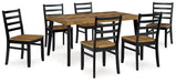 Blondon - Brown / Black - Rectangular Drm Table Set (Set of 7) Capital Discount Furniture Home Furniture, Furniture Store