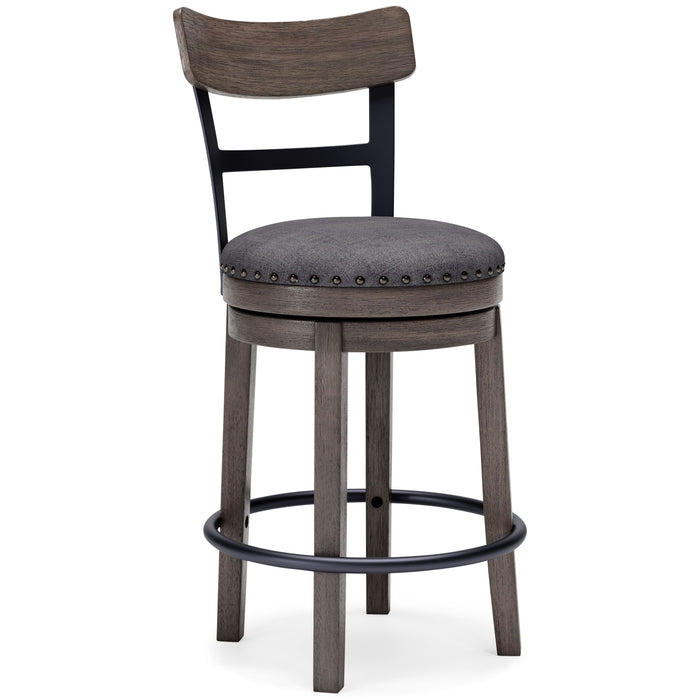 Caitbrook - Gray - Uph Swivel Barstool Capital Discount Furniture Home Furniture, Furniture Store