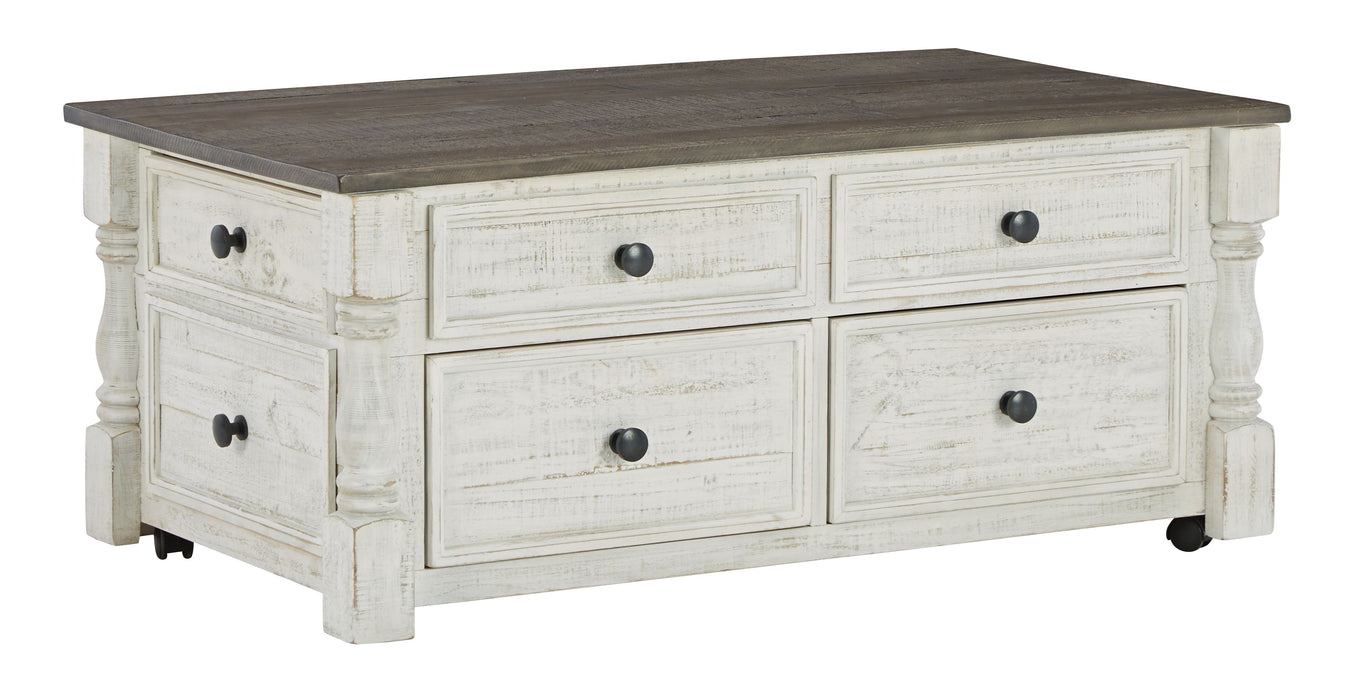 Havalance - White / Gray - Lift Top Cocktail Table With Storage Drawers Capital Discount Furniture Home Furniture, Furniture Store