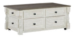 Havalance - White / Gray - Lift Top Cocktail Table With Storage Drawers Capital Discount Furniture Home Furniture, Furniture Store