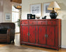58" Asian Cabinet - Red Capital Discount Furniture