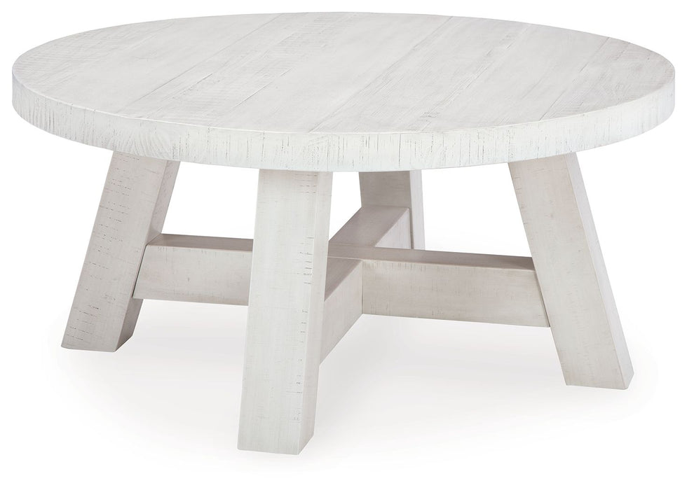 Jallison - Off White - Round Cocktail Table Capital Discount Furniture Home Furniture, Furniture Store