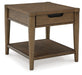 Roanhowe - Brown - Rectangular End Table Capital Discount Furniture Home Furniture, Furniture Store