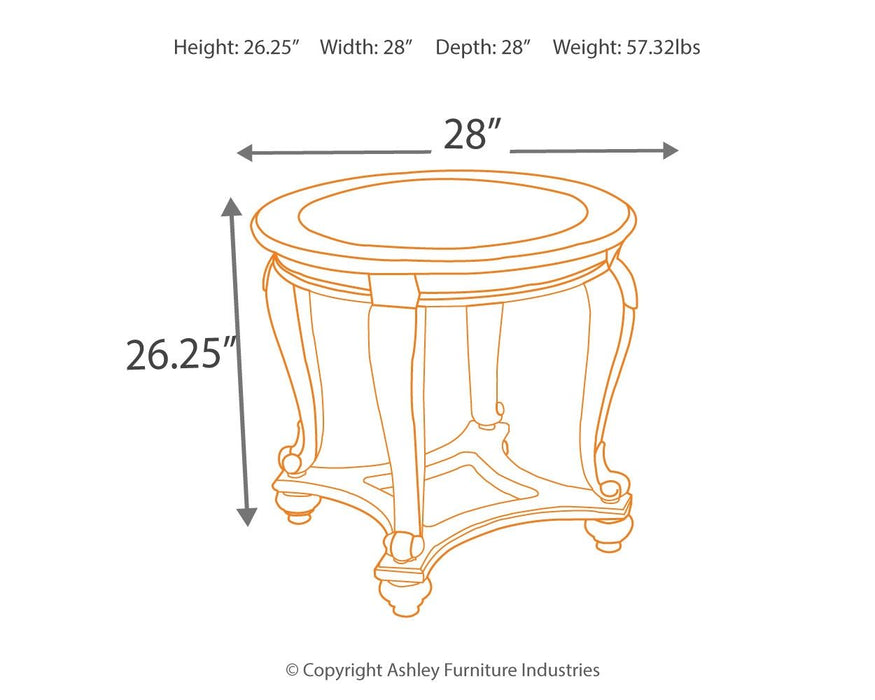 Norcastle - Dark Brown - Round End Table Capital Discount Furniture Home Furniture, Furniture Store
