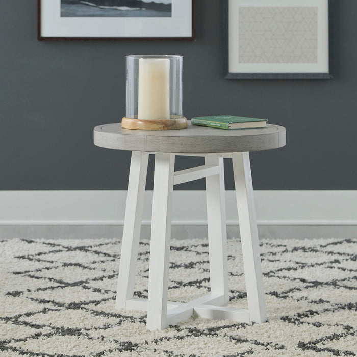 Palmetto Heights - Round End Table - White Capital Discount Furniture Home Furniture, Furniture Store