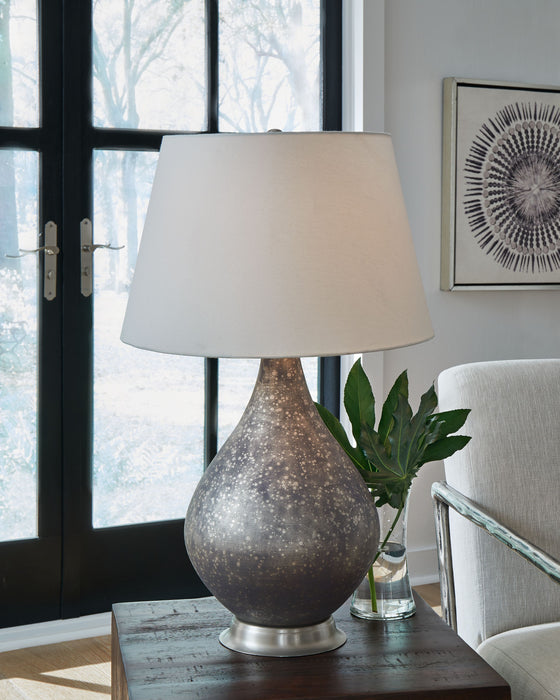 Bluacy - Antique Gray - Glass Table Lamp Capital Discount Furniture Home Furniture, Furniture Store