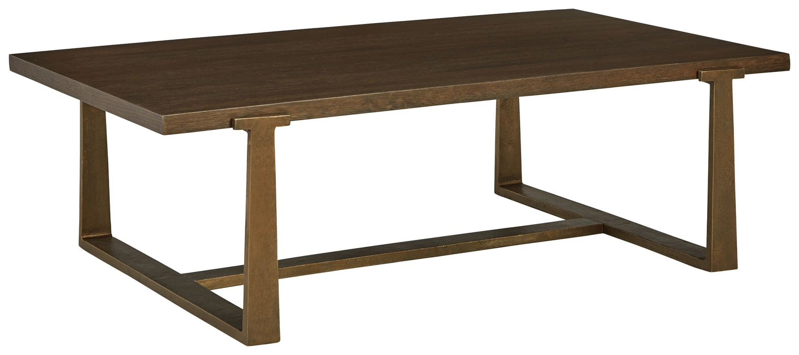 Balintmore - Brown / Gold Finish - Rectangular Cocktail Table Capital Discount Furniture Home Furniture, Furniture Store