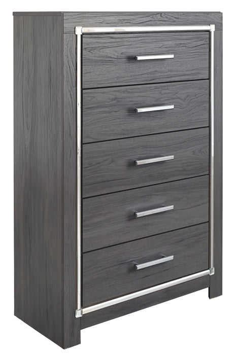 Lodanna - Gray - Five Drawer Chest Capital Discount Furniture Home Furniture, Furniture Store