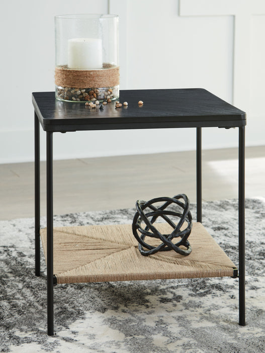 Minrich - Black / Natural - Accent Table Capital Discount Furniture Home Furniture, Furniture Store