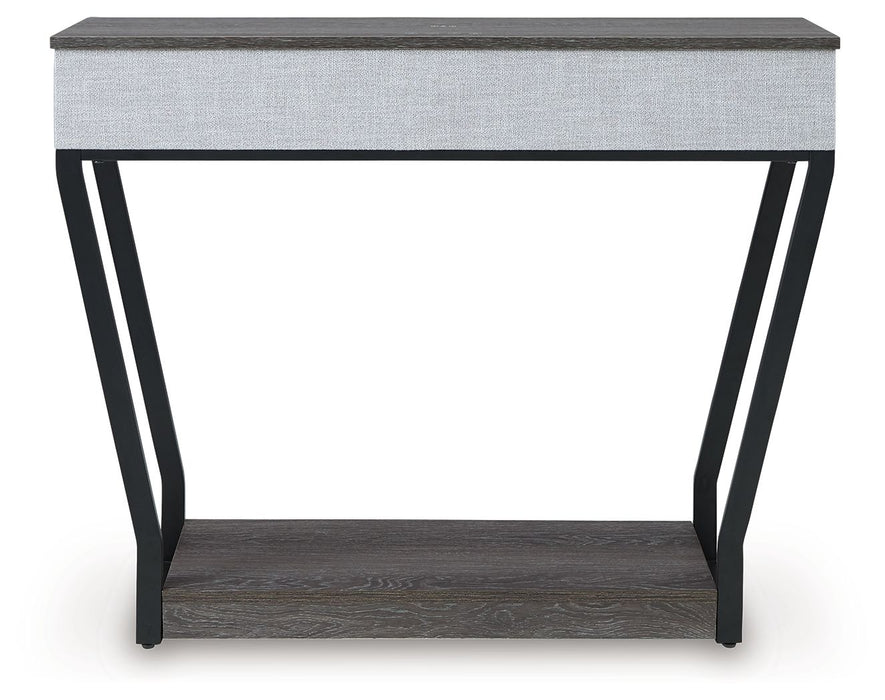 Sethlen - Gray / Black - Console Sofa Table Capital Discount Furniture Home Furniture, Furniture Store