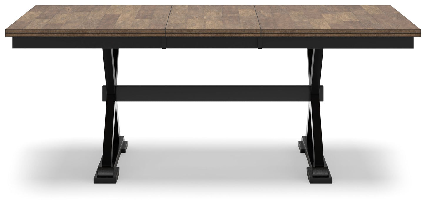 Wildenauer - Brown / Black - Rectangular Dining Extension Table Table Capital Discount Furniture Home Furniture, Furniture Store