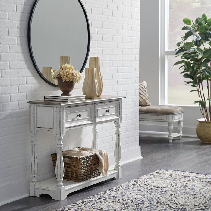 Magnolia Manor - Hall Console Bottom With Shelf For Display & Storage - White Capital Discount Furniture Home Furniture, Furniture Store