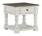 Havalance - White / Gray - Square End Table Capital Discount Furniture Home Furniture, Furniture Store