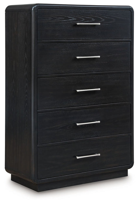 Rowanbeck - Black - Five Drawer Chest Capital Discount Furniture Home Furniture, Furniture Store