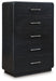 Rowanbeck - Black - Five Drawer Chest Capital Discount Furniture Home Furniture, Furniture Store