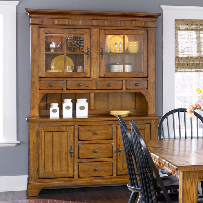 Treasures - Hutch & Buffet Set - Light Brown Capital Discount Furniture Home Furniture, Furniture Store