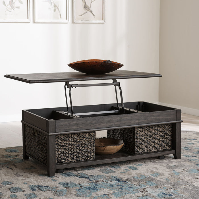 Mill Creek - Lift Top Cocktail Table - Dark Brown Capital Discount Furniture Home Furniture, Furniture Store