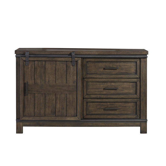 Thornwood Hills - Barn Door Dresser - Dark Gray Capital Discount Furniture Home Furniture, Furniture Store