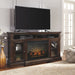 Roddinton - Dark Brown - 2 Pc. - 74" TV Stand With Electric Infrared Fireplace Insert Capital Discount Furniture