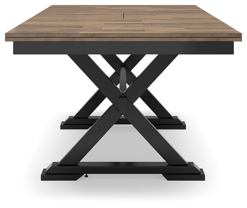 Wildenauer - Brown / Black - Rectangular Dining Extension Table Table Capital Discount Furniture Home Furniture, Furniture Store