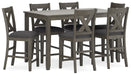 Caitbrook - Gray - Rect Drm Counter Table Set (Set of 7) Capital Discount Furniture Home Furniture, Furniture Store