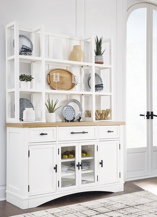 Ashbryn - White / Natural - Dining Room Hutch Capital Discount Furniture Home Furniture, Furniture Store